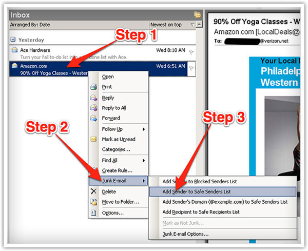 Outlook Email Whitelist