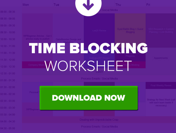 Download Time Blocking Worksheet Free