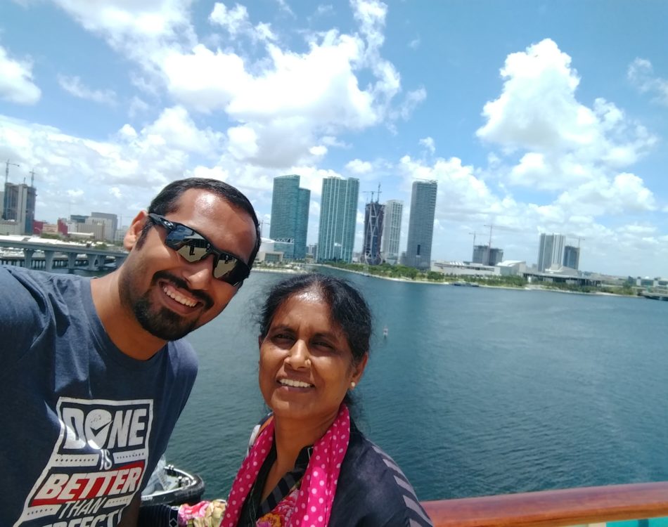 Mom and I on the cruise