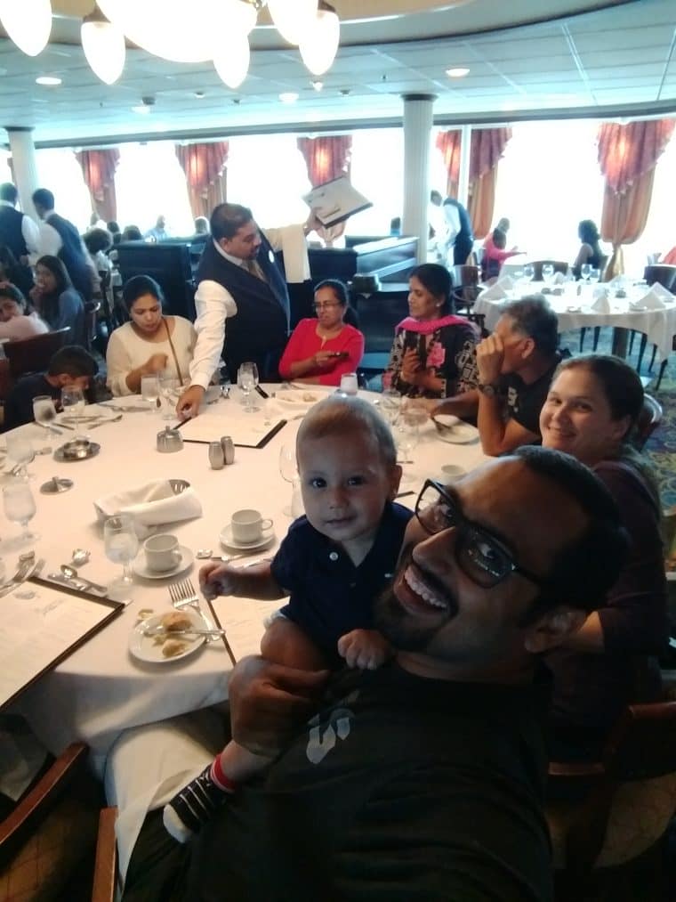 Solly at the family dinner on Cruise Solly at the family dinner on Cruise