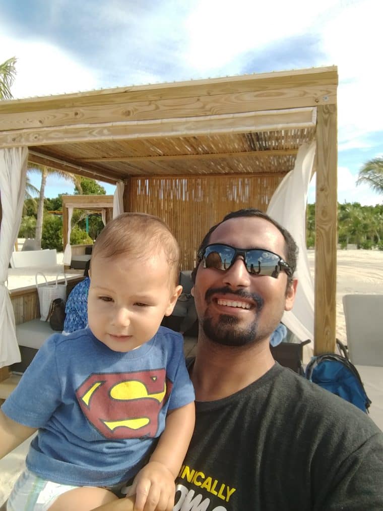 Solly and I at our cabana in Bahamas Solly and I at our cabana in Bahamas