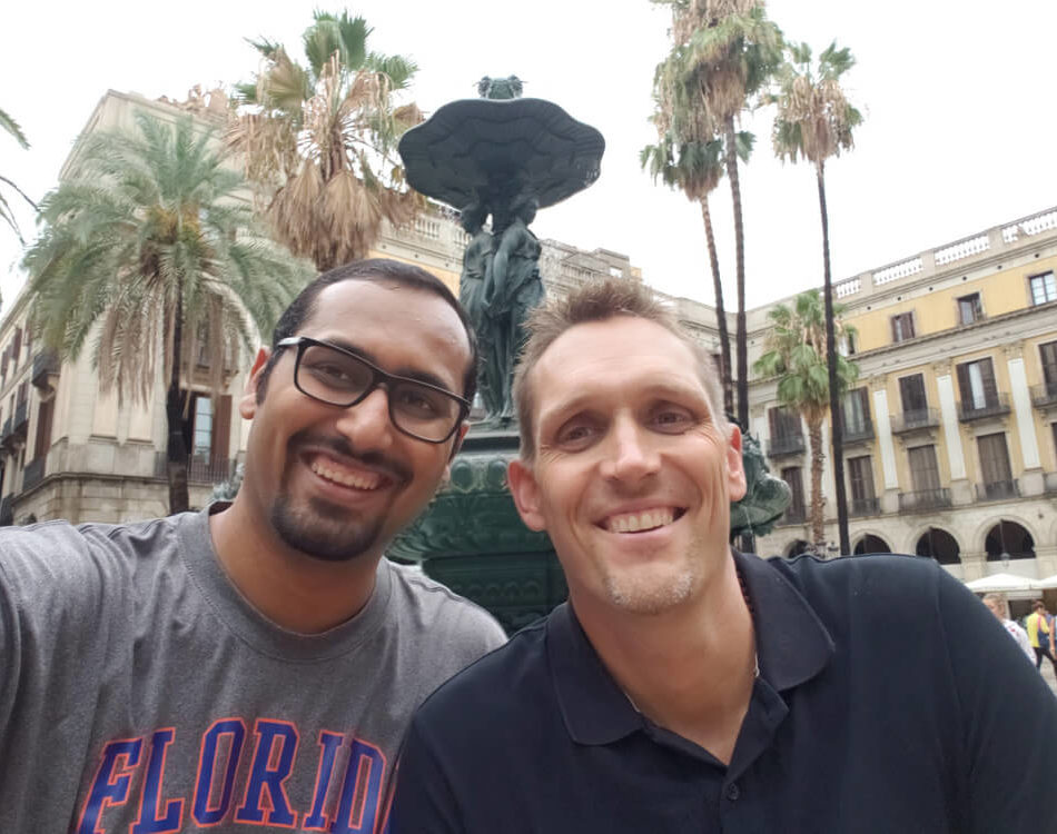 Selfie with David in Barcelona