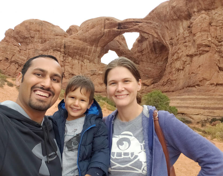 Family Selfie at Arches National Park