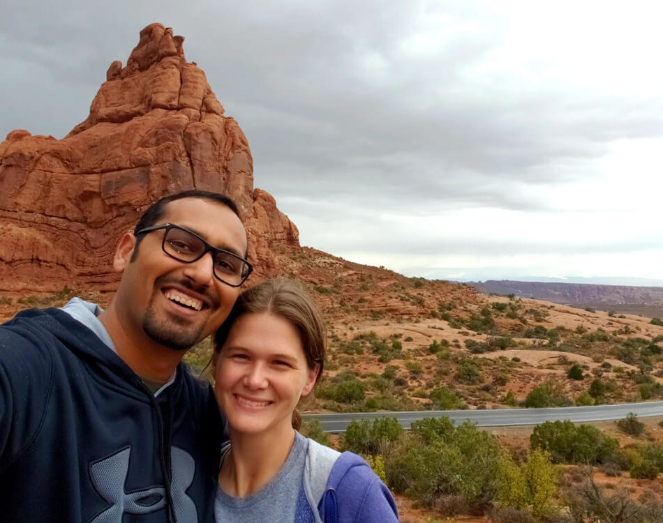 Selfie with Amanda at Arches National Park