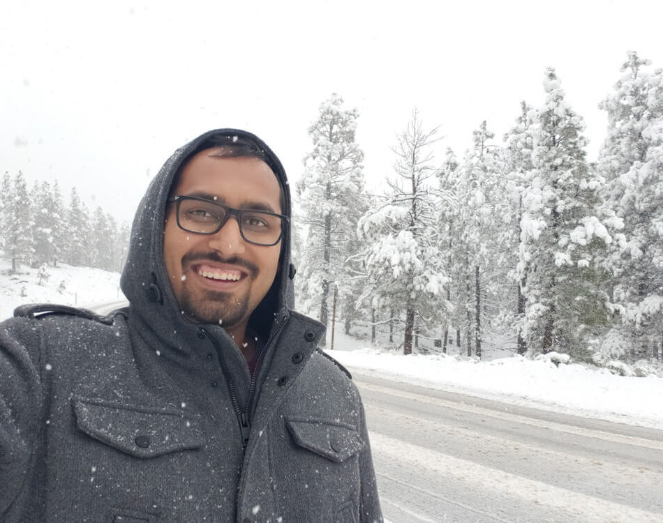 It snowed on our drive to Bryce Canyon