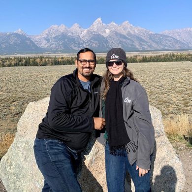 Amanda and me at one of the scenic spots in Grand Teton Amanda and me at one of the scenic spots in Grand Teton