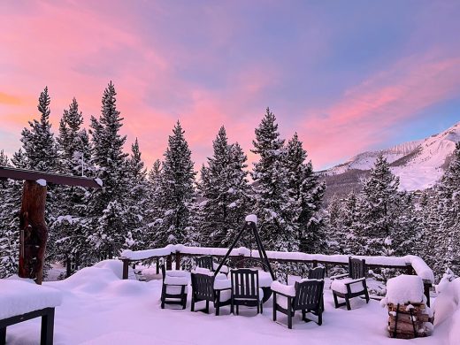 Sunrise from our deck - Big Sky Montana Sunrise from our deck - Big Sky Montana