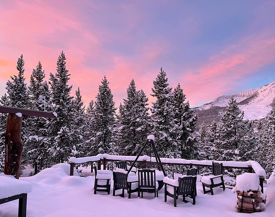 Sunrise from our deck - Big Sky Montana