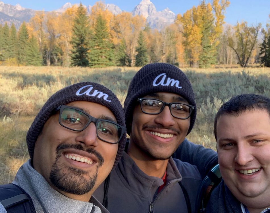 Hiking with Zain and Chris