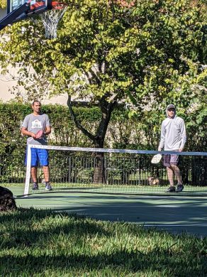 Learning Pickle Ball with David Pegg and my neighbors Learning Pickle Ball with David Pegg and my neighbors