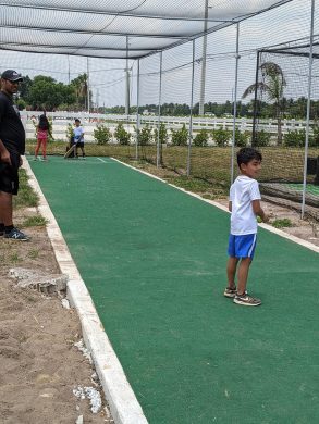 Solomon at Cricket Net Practice Solomon at Cricket Net Practice