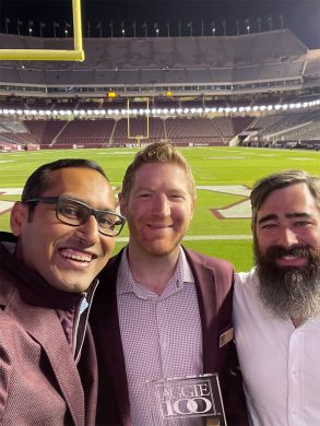 Syed, Jared, and Bill at Aggie100