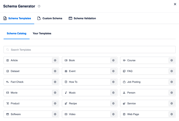 AIOSEO Custom SEO schema generator