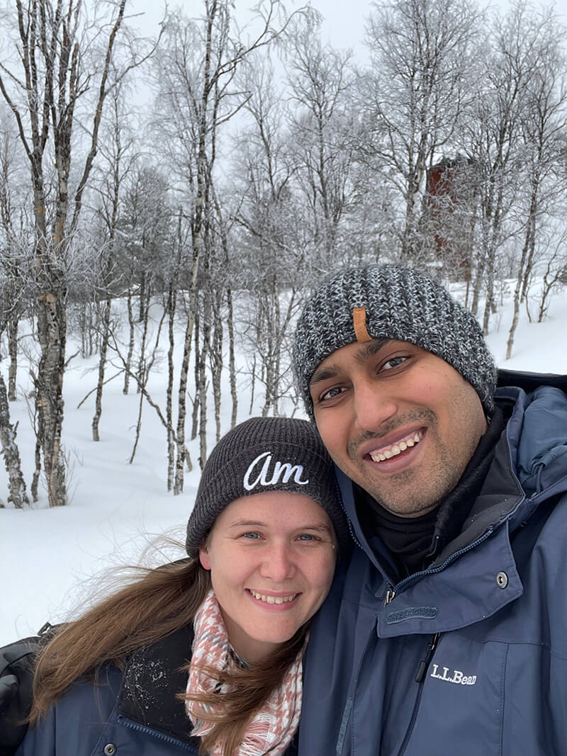 Amanda and Syed - Selfie in Finland