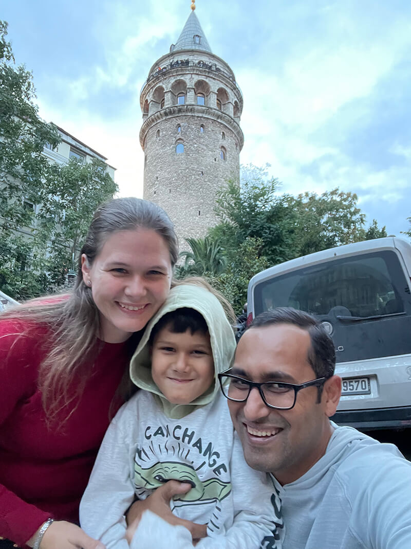 Balkhi Family at Galata Tower