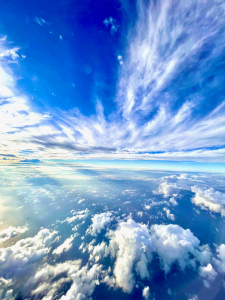 Beautiful Blue Sky from the Plane