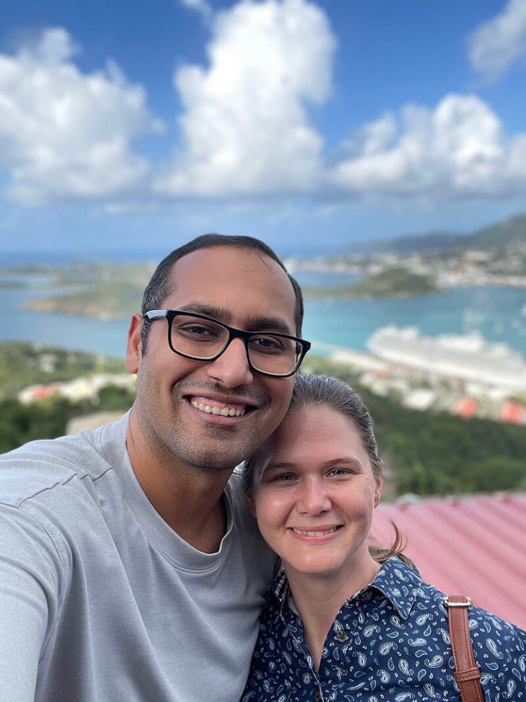 Amanda and Syed in U.S. Virgin Islands
