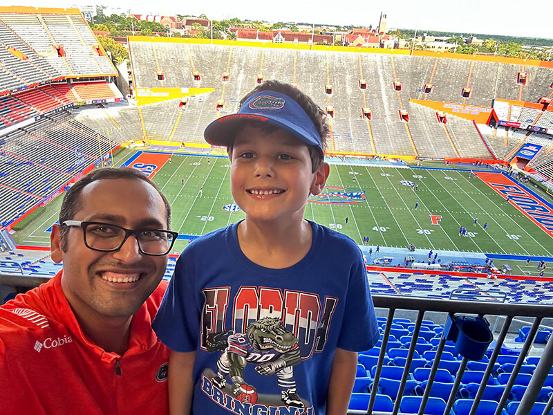 Syed and Solomon at Gator Boosters Club