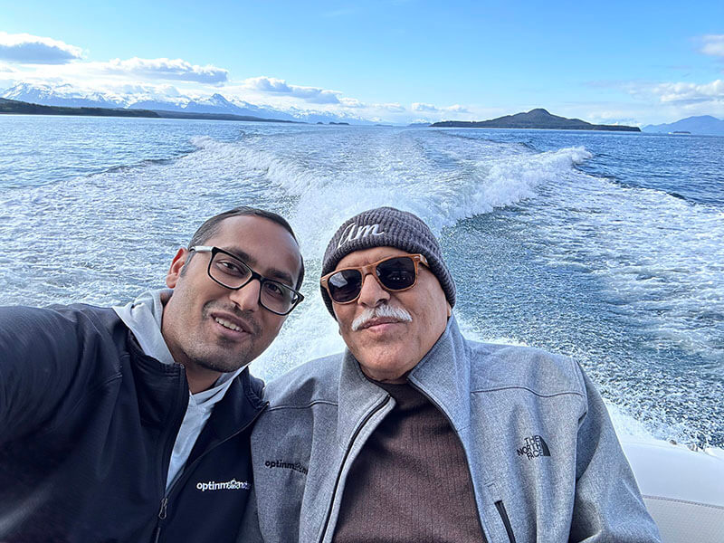 Syed with Dad in Alaska