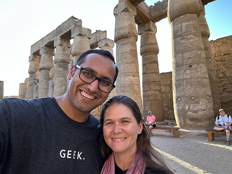Syed and Amanda at Luxor Temple