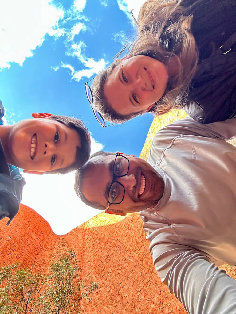 Fun selfie on Uluru hike