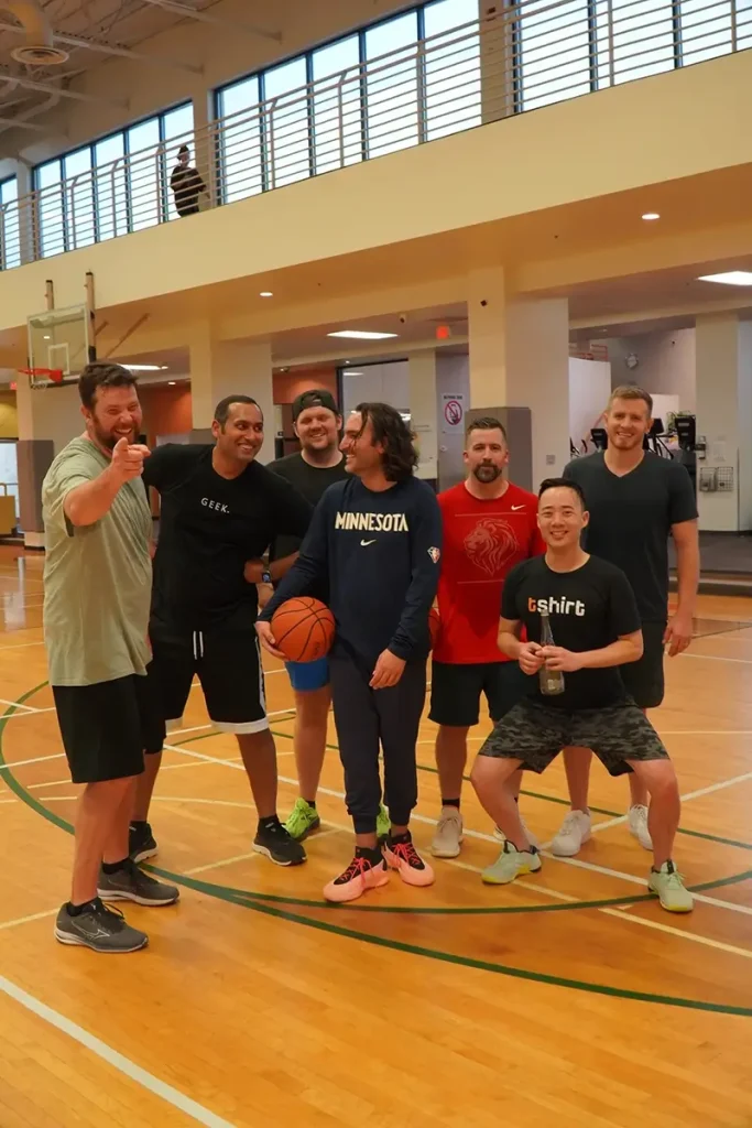 Being goofy with friends in Scottsdale after Basketball Game