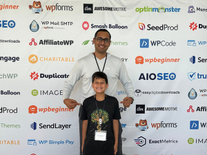 Syed and Solomon at Awesome Motive retreat banner