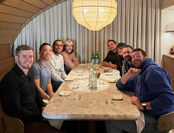 Group Dinner Photo from Scottsdale including Syed Balkhi, Eric Siu, Yaniv Masjedi, Nathan Barry, and more