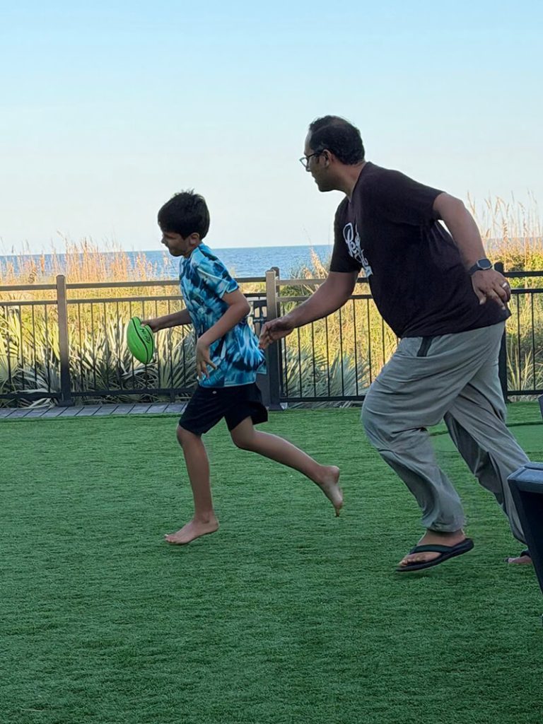 Backyard Football with Solomon at the Beach House